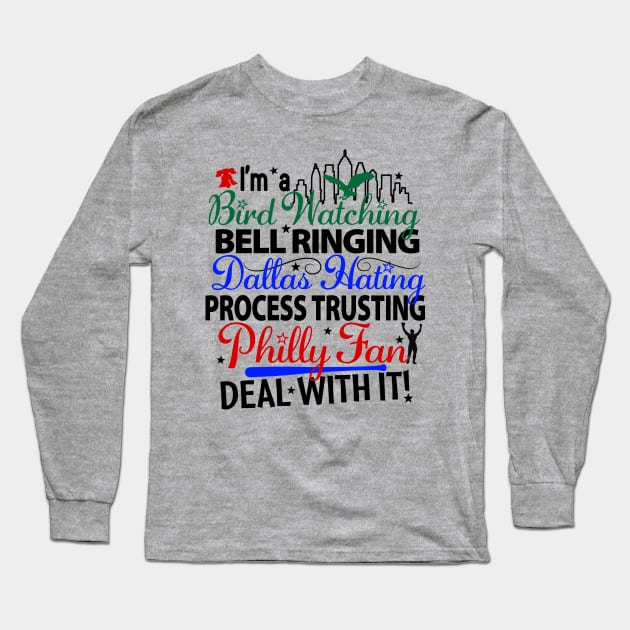 Funny Philly Sports Fan Bird Watching Love Philly Favorite Long Sleeve T-Shirt by TeeCreations